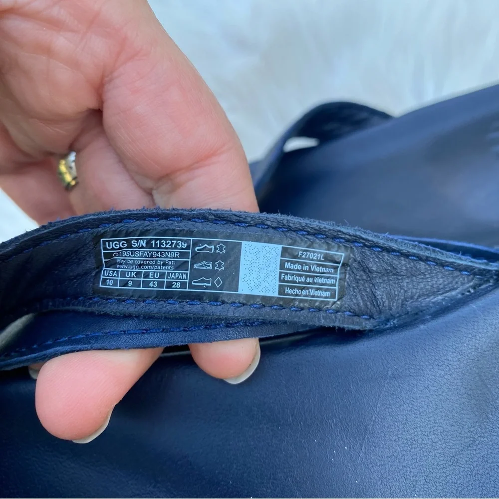 Ugg Bennison II Navy Thong Sandals 10 men’s 43 EU